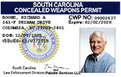 South Carolina Concealed Weapons Permit (South Carolina CWP).