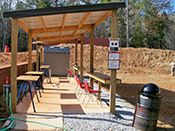 South Carolina gun classes in a sheltered well-equipped shooting bay.