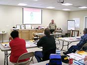 South Carolina gun classes in a clean comfortable classroom.