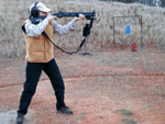 Small women can handle a home defense shotgun effectively in our Defensive Shotgun class.